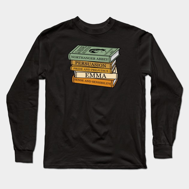 Austen Books Long Sleeve T-Shirt by nickbeta